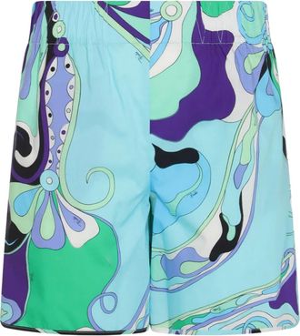 Pucci Costume da bagno con stampa astratta - Blu