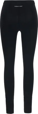 Balenciaga Logo Lettering Leggings - Black