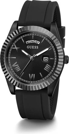 Guess Silicone Armband Horloge - Heren - Horloges - Zwart - ONE Size - Accessoires