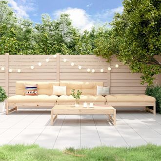 vidaXL Juego De Muebles De Jard&iacute;n 4 Piezas Madera Maciza De Pino Vidaxl