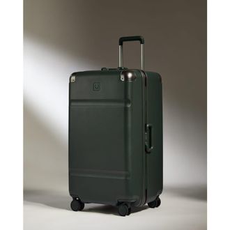Antler Heritage Stripe Trunk Suitcase in Dark Forest Green at Nordstrom