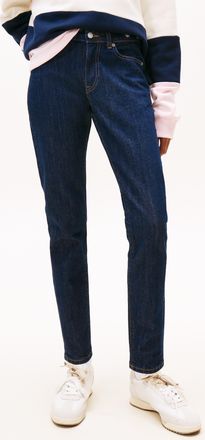 Tommy Jeans Slim-fit-Jeans TOMMY JEANS TJLUCY MR SLIM, Damen, Gr. 26, L&auml;nge 30, denim schwarz, Denim/Jeans, Obermaterial: 99% Baumwolle, 1% Elasthan, unifarben, s