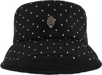 Kurt Geiger Studded Reversible Nylon Bucket Hat in Black at Nordstrom
