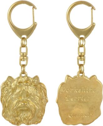 OEM Yorkshire Terrier, York, York, Yorkie I - Llavero De Perro Ba&ntilde;ado En Oro, Decoraci&oacute;n De Bolsos, Accesorio De Lujo De Art-dog