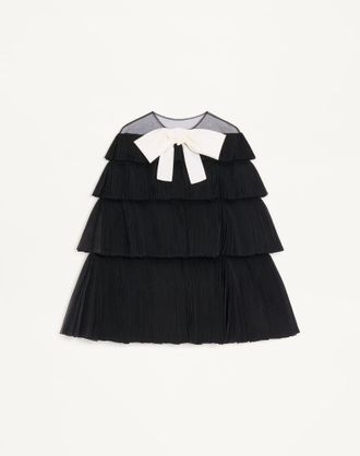 Valentino Cappa In Organza Ricamata Donna NERO/BURRO 40