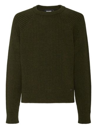 Dsquared2 Maglione a coste - Verde