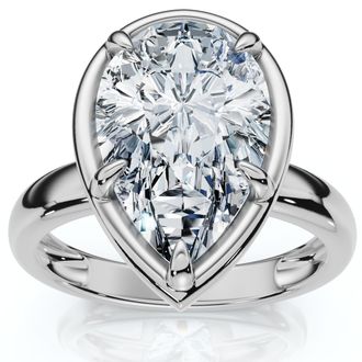 Pompeii3 Certified 3Ct Oval Alissa Engagement Solitaire Ring 14k Gold or Pt Lab Grown