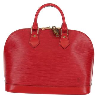 Louis Vuitton Vintage Alma Handbag Epi Leather Red Leather Handbag (Pre-Owned)