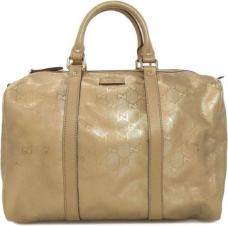 Gucci Gold Pvc Boston Bag (Pre-Owned)