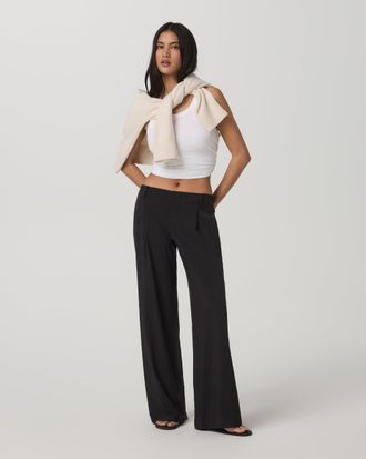 Vuori Clothing Villa Wideleg Trouser - Shorts | Black | Medium