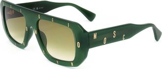 Moschino Womens 54 mm Green Sunglasses