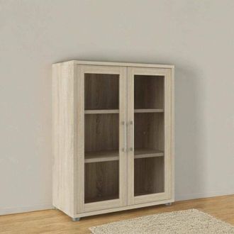 Dmora Dmora - Aparador Laureen, Buf&eacute; De Sal&oacute;n, Aparador De Sal&oacute;n, Despensa De Cocina, 89x40 H113 Cm, Roble