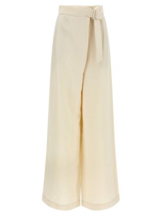 Brunello Cucinelli White Viscose Casual Womens Pants