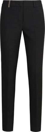 PESERICO Broeken, Dames, Zwart, XS, Katoen, Slim Katoenen Broek