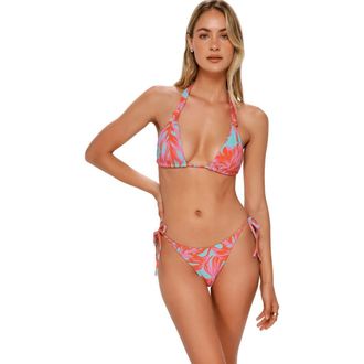 Swim Systems Mila Triangle Bikini Swimsuit Top in Palm Daze Rib at Nordstrom, Size Xx-Large