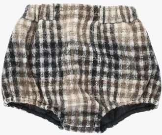 Douuod Wool-Blend Checked Shorts With Elasticated Waist size 10 Y