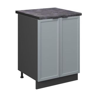 Vicco Mueble Bajo De Cocina Fame-line, Azul Claro-gris, 60 Cm, Et Antracita