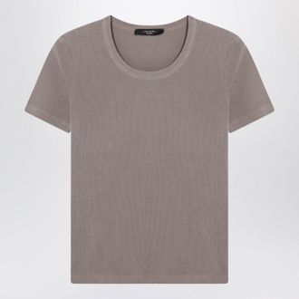 Max Mara Light Brown Cotton Blend T Shirt