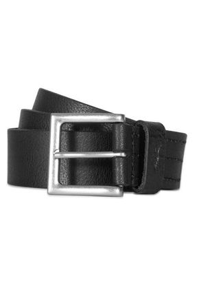 AllSaints Stitched Leather Belt in Black at Nordstrom, Size 40