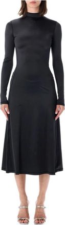 Diesel D Ungo Lange Jurk - Dames - Casual kleedjes - Zwart - S - Leer - Kleedjes