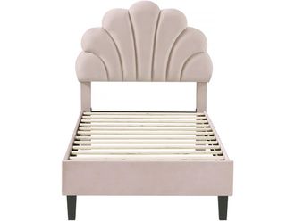 Habitat et Jardin Cama De Terciopelo manon - Beige - 90 X 190 Cm