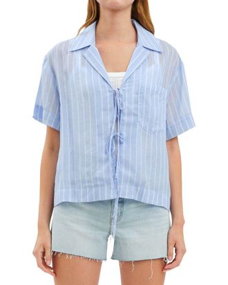 Daze Denim Buttercup Tie Front Shirt
