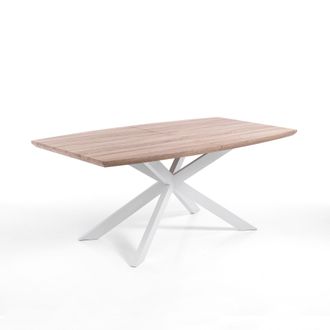 Oresteluchetta Oresteluchetta - Mesa Extensible Efecto Madera De Roble Cm. Al.76 X P.90 X L.160/210