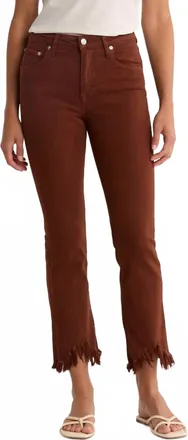 SIMKHAI River High Rise Straight Crop Jean In Anise