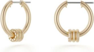 Spinelli Kilcollin Ara Diamond Hoop Earrings in Yellow Gold/Diamond at Nordstrom