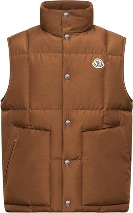 Moncler Moncler Brumelune Short Down Vest, Men, Brown, Size: 1