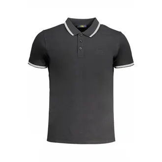 Cavalli Nero Cotton Men Mens Polo