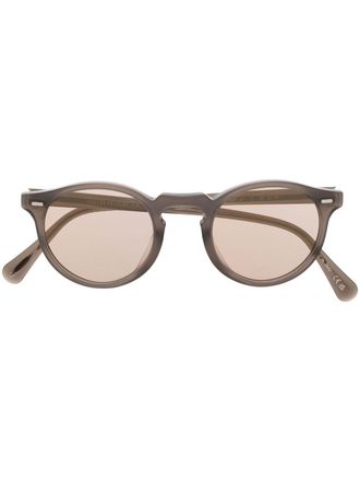 Oliver Peoples Occhiali da sole tondi Gregory Peck - Marrone