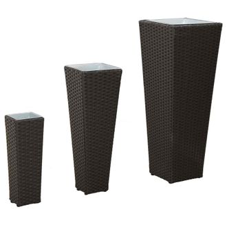 vidaXL Conjunto De Jard&iacute;n 3 Pcs Negro Metal Vidaxl