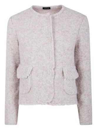 Anneclaire frayed-pocket jacket - Neutrals