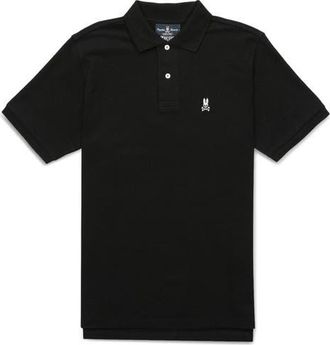 Psycho Bunny Big & Tall Classic Polo Shirt in Black at Nordstrom, Size 1Xb