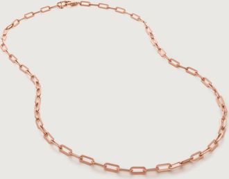 Monica Vinader Rose Gold Bold Paperclip Chain Necklace 20 No Stone