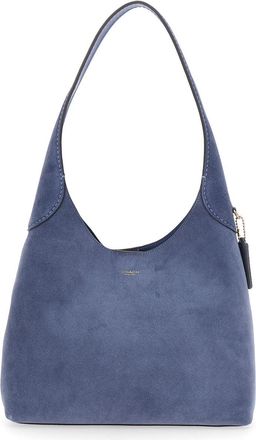 Coach Womens Shoulder Bag Brooklyn Blue Suede