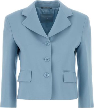 Ermanno Scervino Light Blue Twill Blazer