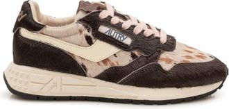Autry Brown Printed Medalist Sneakers