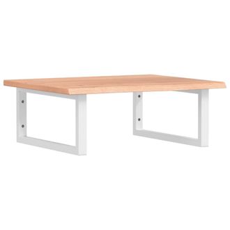 vidaXL Estante De Lavabo De Pared De Acero Y Madera Maciza De Roble Vidaxl