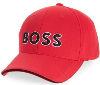 BOSS Logo Baseball Cap in Open Red at Nordstrom Rack