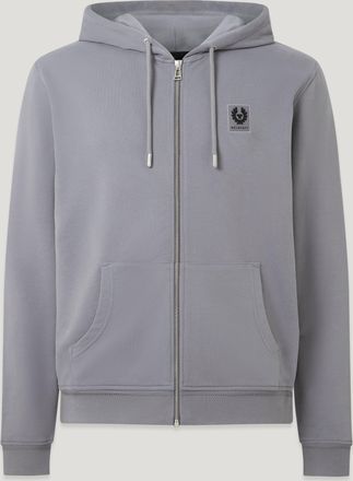 Belstaff Full Zip Hoodie Mens Cotton Fleece Faded Indigo Size 2XL