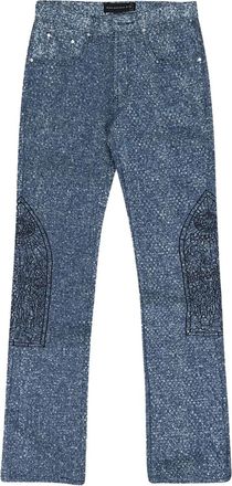 Who Decides War by Ev Bravado textured-finish jeans - Blue