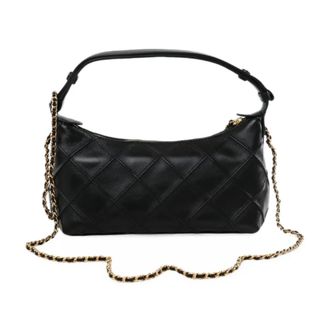Tory Burch Geplooide gewatteerde schoudertas - Dames - Tassen - Zwart - Maat: ONE Size Zijde