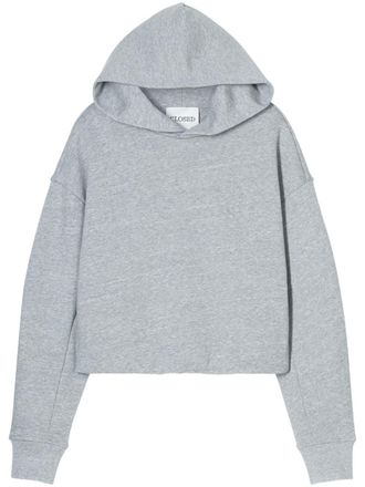 Closed Hoodie met omgeslagen zoom - Grijs