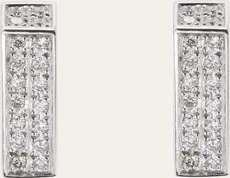 DRIES CRIEL 18K White Gold Mini Brute Diamanti Earrings