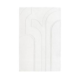 Sia Home Alfombra rectangular de lana 200x300 cm blanco roto