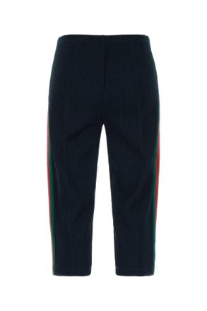 Gucci Womens Midnight Blue Polyester Blend Leggings Bluejapan Cotton Mix Trousers