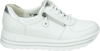 Waldläufer Schoenen, Dames, Wit, 37 1/2 EU, Leer, Sportieve Lage Damesschoenen Wit