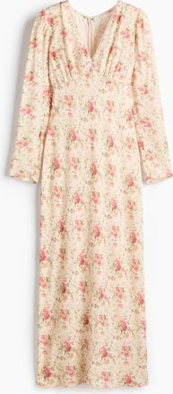 H&M Viskosekleid mit Langarm - Yellow